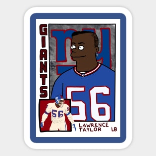 LAWRENCE TAYLOR Simpsons-Inspired Illustration by @cousscards Sticker